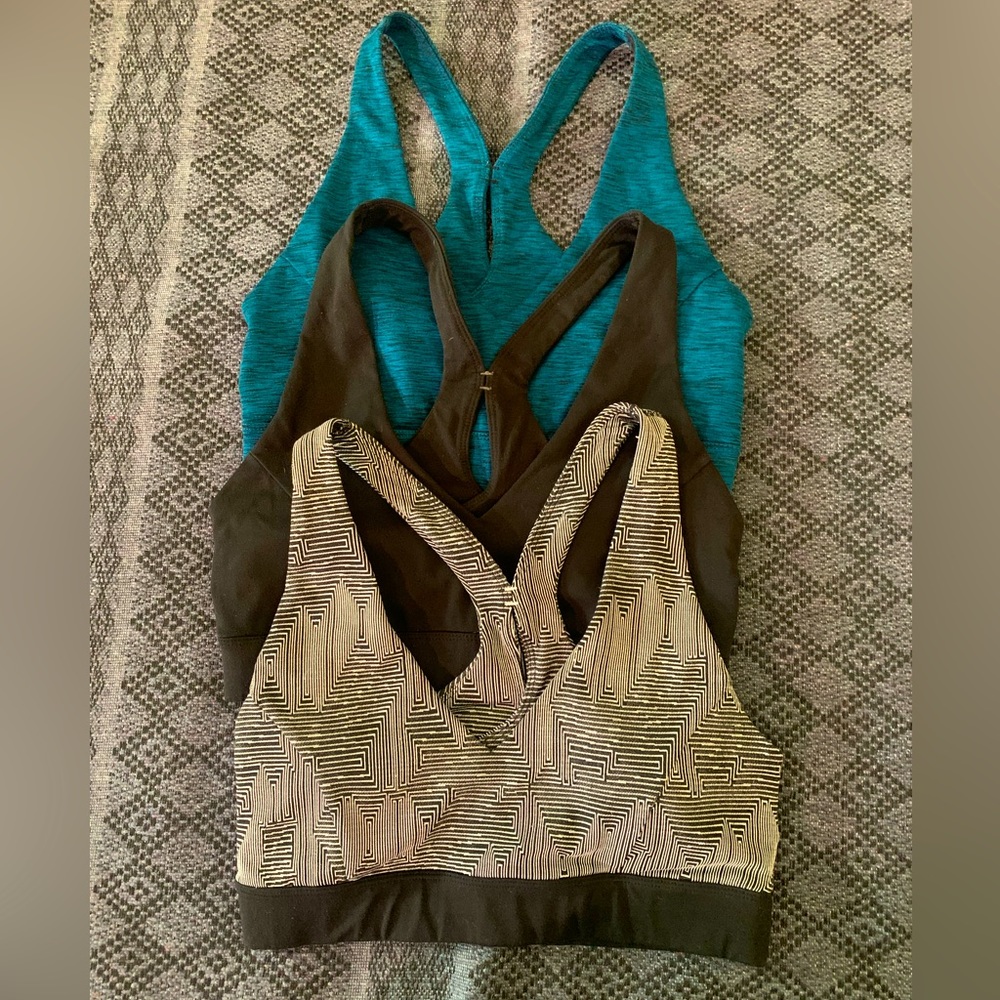 Manduka Small - SET of THREE Crossback sports bras